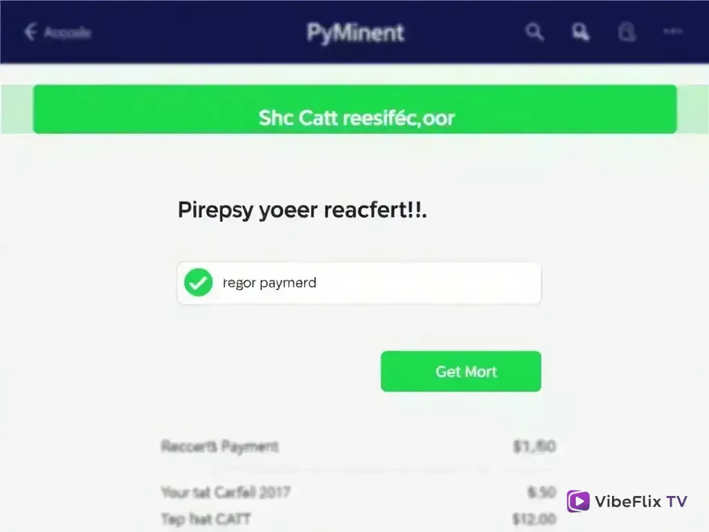 Successful payment confirmation screen