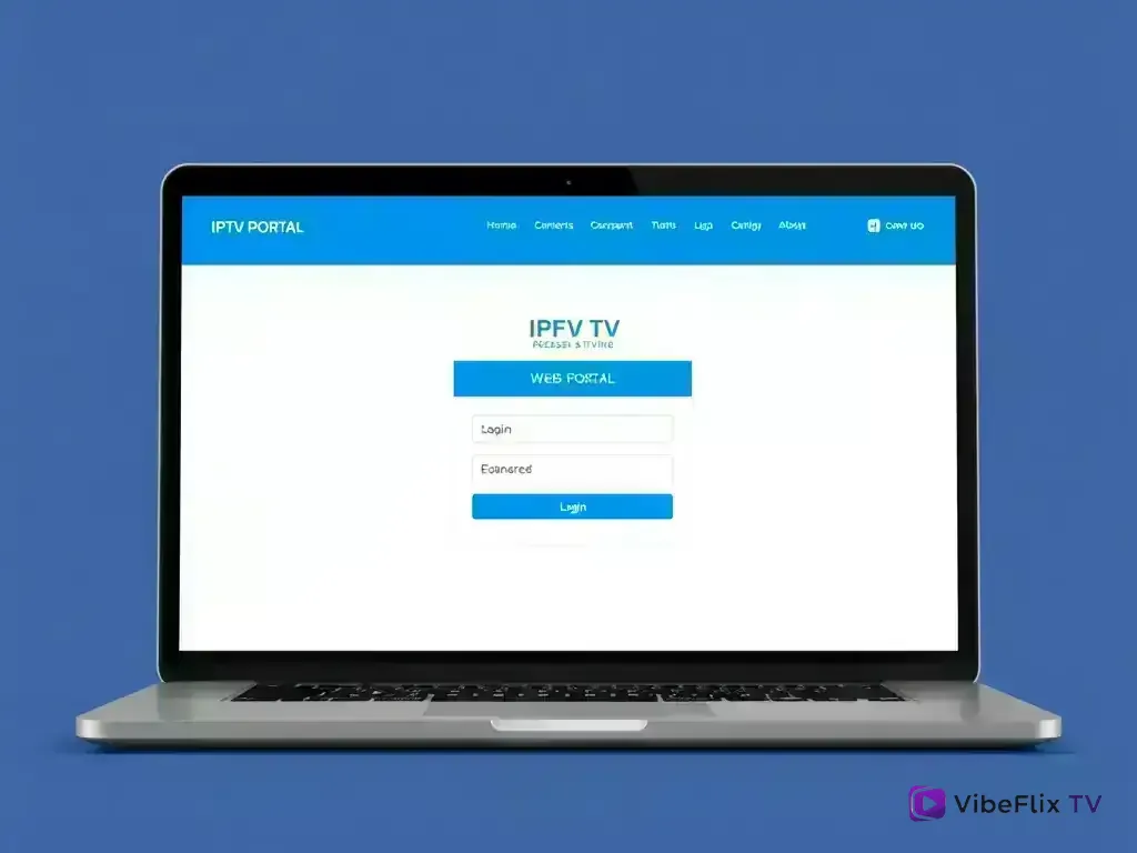 Vibeflix TV web portal login interface
